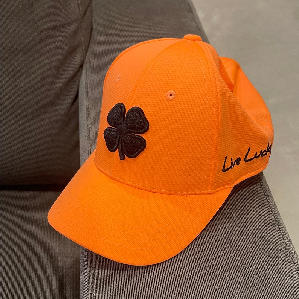 Neon Black Clover Fitted Golf Hat